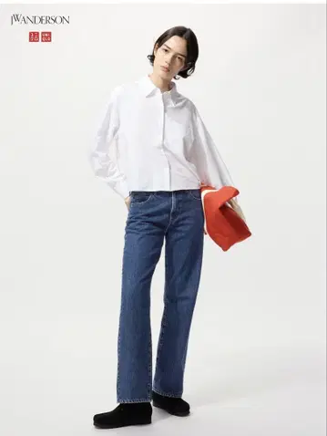 유니클로 스트레이트 청바지 JWANDERSON 사이즈 26 블루