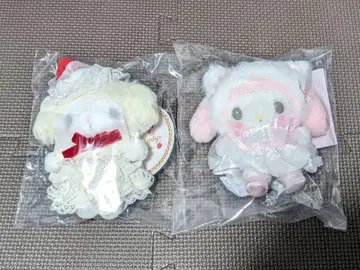 마이멜로디 흰 고양이 발레리나 쇼트케이크 봉제인형 마스코트