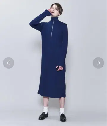 6 ROKU COTTON LIGHT SWEAT ZIP DRESS 원피스