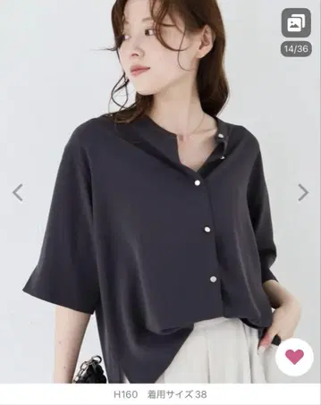 le.coeur blanc 2WAY 조젯 블라우스 여성용