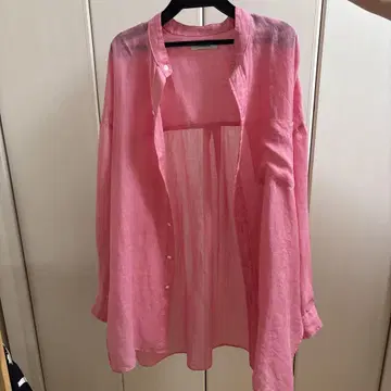 MANON 핑크 시어 셔츠