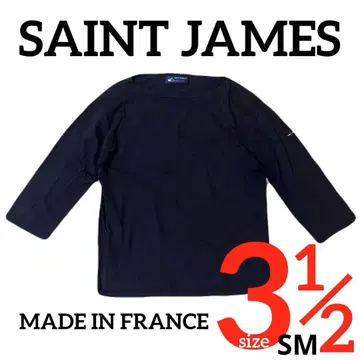 SAINT JAMES 7부 소매 모레 티셔츠 블랙 SM 3 하프