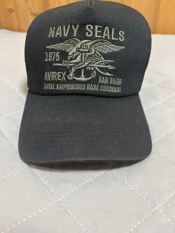 AVIREX NAVY SEALS 1975 모델 블랙 캡 아메카지