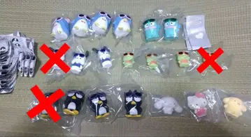 해피단부이 선글라스 바치바치 피규어 + 산리오 플로키 인형 17개