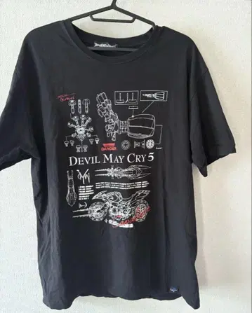 DEVIL MAY CRY 5 티셔츠 3L 데빌 메이 크라이 블랙