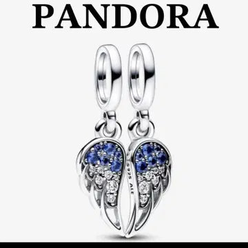 PANDORA 스플리터블 엔젤 윙 댕글 참