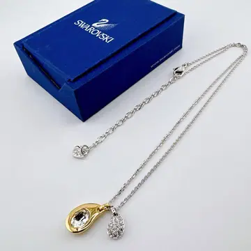 새상품급 SWAROVSKI / 스와로브스키 더블 티어드롭 목걸이