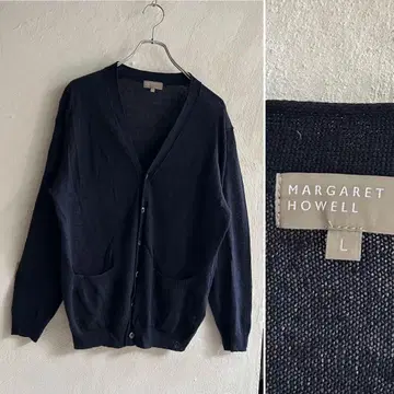 새상품급 Margaret Howell 린넨 가디건 MHL 네이비