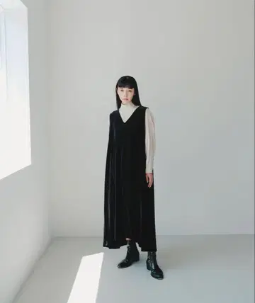 foufou THE DRESS #16 슬리브리스 벨로아 원피스