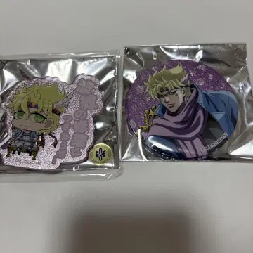 [새상품] JOJOWORLD3 시저 글리터 캔뱃지 아크릴 배지 세트