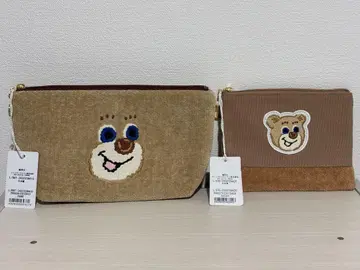 [ 2세트 ] 미사용 새상품 러브라리 바이 페일러 테디 파우치 베이지