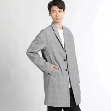 스트레치 체크 오버코트 BR18SP01-M021