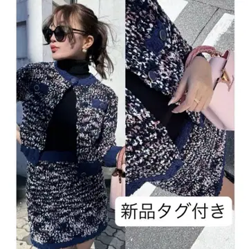 sheller bicolor tweed knit 셋업