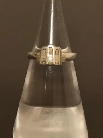 빈티지 1970년대 도쿄 준신 여자 하이스쿨 링 실버 반지