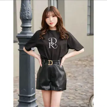 다리치 Darich DR 자수 티셔츠 블랙