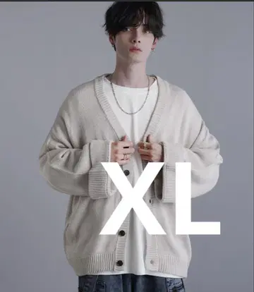 LILL 루즈 실루엣 롤업 볼륨 슬리브 가디건 L 사이즈