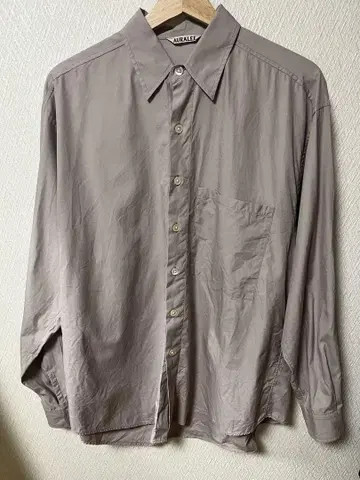 AURALEE WASHED FINX TWILL BIG SHIRTS 3