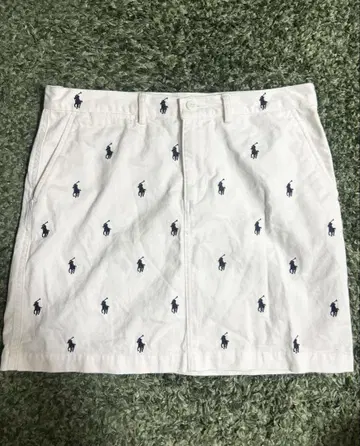 Ralph Lauren Sport 화이트 미니 스커트