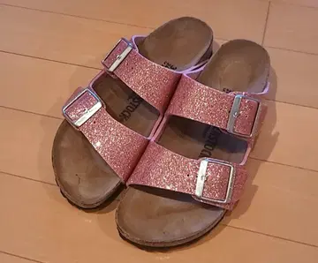 버켄스탁 BIRKENSTOCK 핑크 글리터 샌들 37