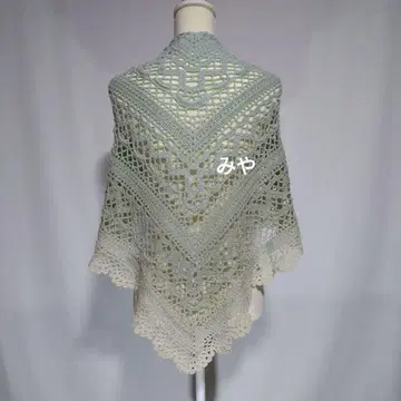 삼각 숄 손뜨개질 숄 약 176 x 약 68 약 203g