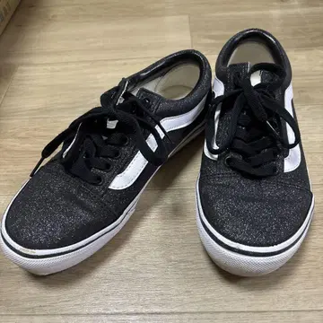 VANS 글리터 스니커즈 블랙/화이트