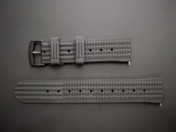 22mm 블랙 MOD FKM VINTAGE RUBBER STRAP