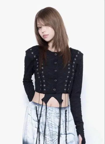 theredthread S lace up cardigan
