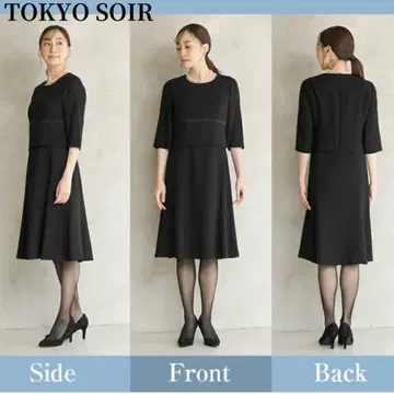 [컨디션 최상] 도쿄 소와르 포멀 원피스 칠부 소매 워셔블 예복 상복