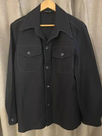 [빈티지] 70s~80s JCPenney 블랙 긴팔 셔츠 M