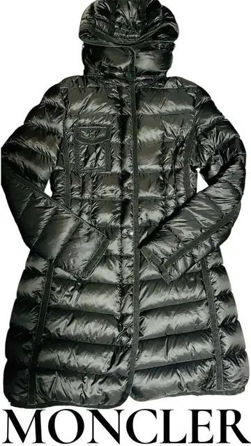 MONCLER 다크 그린 롱 다운 자켓