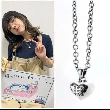 momental jewelry 아이 목걸이 하트 아이묭
