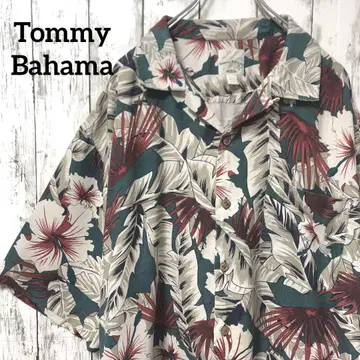 C2314 Tommy Bahama 알로하 셔츠 실크 보타니컬 반팔