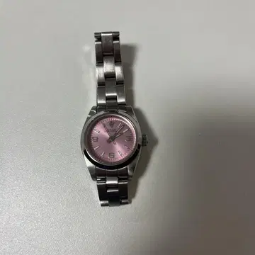 핑크 다이얼 스테인리스 시계 작동 확인 완료