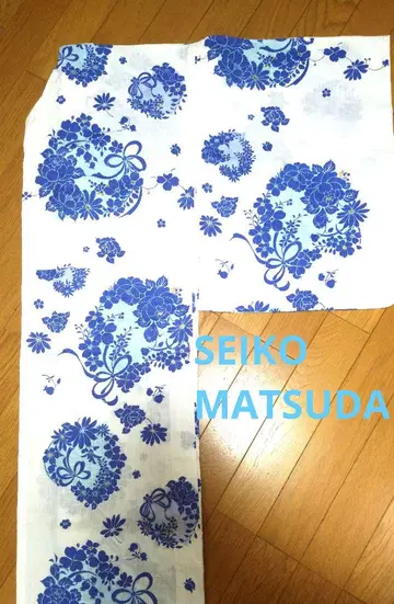 SEIKO MATSUDA 하트 부케 패턴 화이트 유카타 단품