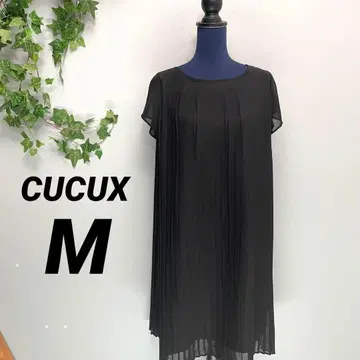[CUCUX] 쿠쿠스 원피스 M 블랙 플리츠 반팔 파티 2차 모임