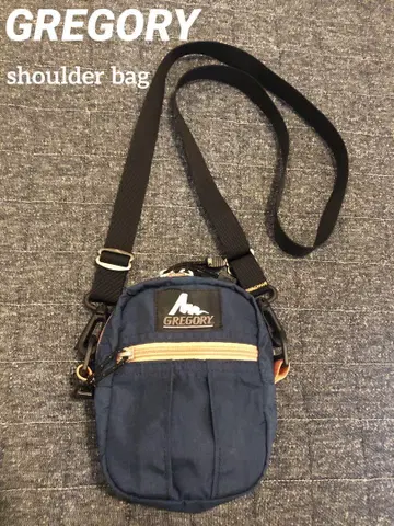 GREGORY 그레고리 구 로고 숄더백 파우치 네이비 2way
