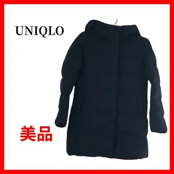 UNIQLO 유니클로 충전재 코트 후드 블랙 B130
