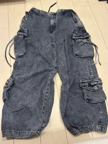 ZARA UTILITY 카고 데님 팬츠 MAISON SPECIAL XL
