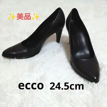 컨디션 최상 ecco 블랙 펌프스 가죽 스틸레토 핀힐
