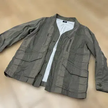 RED EAR 카키 노카라 재킷