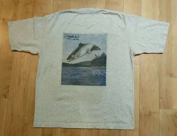 L.L.Bean 그레이 티셔츠 물고기 프린트