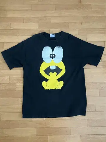 '90s USA 제작 명랑 개구리 뽕키치 스타일 티셔츠 블랙 L