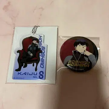 괴수8호 PLAZA 호시나 소우시로 아크릴 키링 캔뱃지