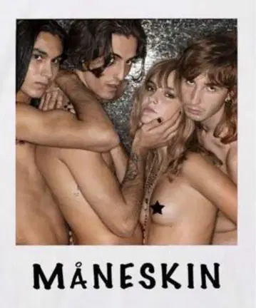 MANESKIN 마네스킨 밴드 티셔츠 레어 얼터너 펑크 글램