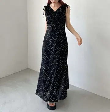 [ archive ] 미니 꽃무늬 드로스트 민소매 원피스