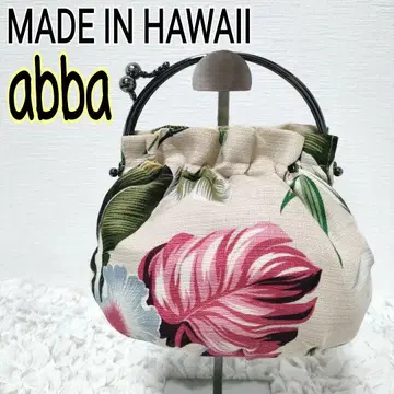 레어 aBBa 하와이산 하와이안 백 꽃무늬 핸드백 토트