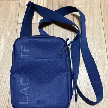 새상품급 라코스테 조정 가능 수납  카노코 숄더백 블루 PVC