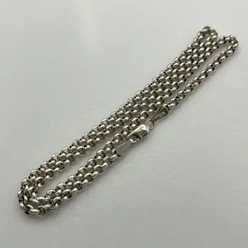 실버 925 갑환 체인 롤 체인 목걸이 40cm