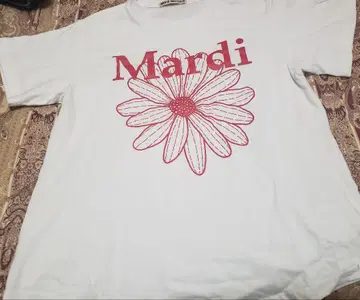 마르디메크르디 Mardi 반팔 T셔츠 화이트 레드