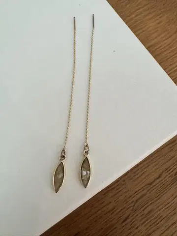 아갓 agete 아메리칸 귀걸이 롱 귀걸이 K10